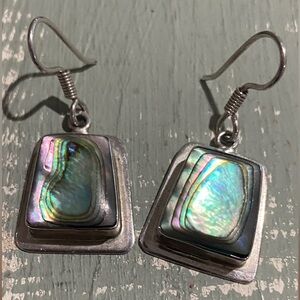 Taxco Abalone Sterling Silver Earrings